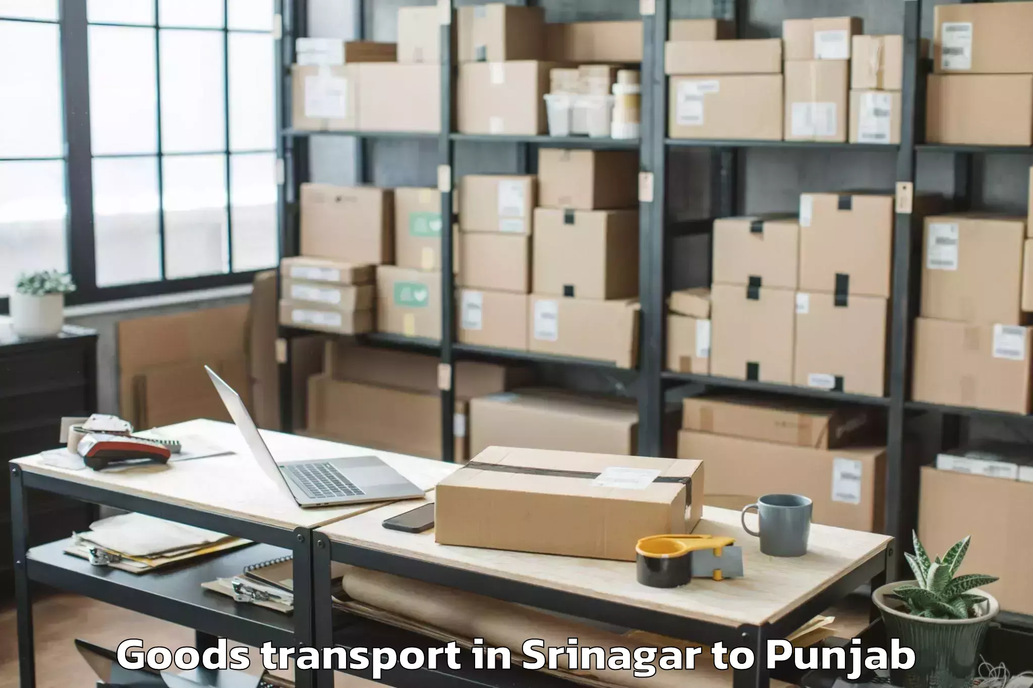 Affordable Srinagar to Rajpura Goods Transport